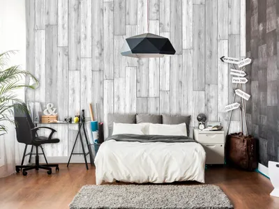 Produktbild von PURO TAPETE - Realistische Tapete ohne Rapport und Versatz 10m Vlies Tapetenrolle Wandtapete modern design Fototapete - Bretter Holz f-A-0424-j-d