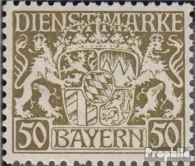 Produktbild von Briefmarken Bayern 1919 Mi D39y I, ohne Aufdruck nicht ausgegeben postfrisch Staatswappen