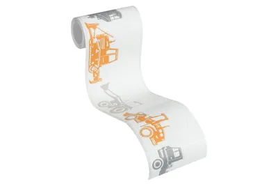 Produktbild von Esprit Kids Bordüre mit grauen/orangen Traktoren 5 x 0,13 m
