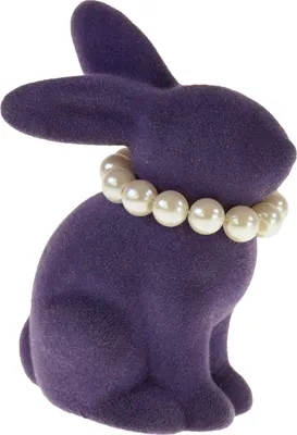 Produktbild von Werner Voß GmbH Hase mit Perlenkette violett 6,5x4,5x9cm