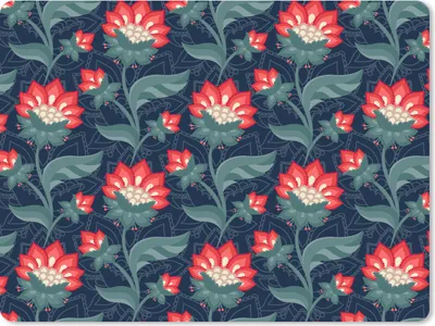 Produktbild von MuchoWow® Mauspad Mousepad Design - Blumen - Rot 40x30 cm - Mousepads - Maus Mat - Pad - Mausunterlage - Anti Rutsch