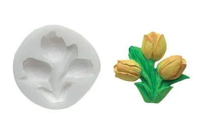 Produktbild von Silikon-Fondantform - Tulpen