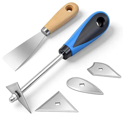 Produktbild von Farbschaber 3-in-1 - Multifunktionales Werkzeug - Entfernen/Klebereste - Ergonomischer Griff - Für Renovierungen - Effiziente Farbverarbeitung - Schaber