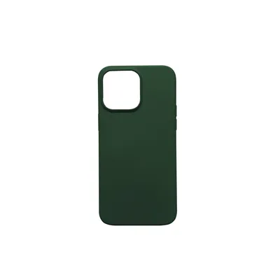 A dark green phone case is shown against a white background.