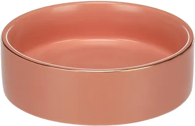 Image de Gamelle pour chien en céramique, 200 ml, lavable au lave-vaisselle, ronde, rose