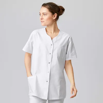 Produktbild von Damen Kasack weiß, Gr. S : S : weiß : 50% Baumwolle 50% Polyester