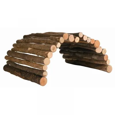 Produktbild von Trixie Dřevěný most z kulatých dřívek, pro morče a králíka, 51 x 30 cm