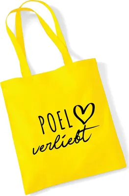 Produktbild von Huuraa Jutebeutel Poel verliebt 10 Liter Yellow Baumwolle Tasche Geschenkidee