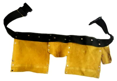 Produktbild von Leder Werkzeuggürtel mit mehreren Taschen und Schnellverschlussschnalle