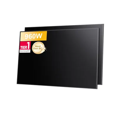 Produktbild von Powerness®960Wp BC Bifaziale Full Black Solarmodule für Balkonkraftwerke Photovoltaik Glas-Glas (2 Stück)