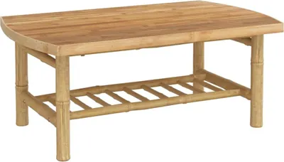 Imagen del producto de vidaXL Mesa auxiliar de jardín, 90x55x37 cm, bambú