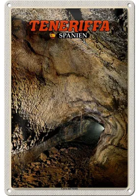 Produktbild von Blechschild Reise 20x30cm Teneriffa Spanien Cueva del Viento Höhle