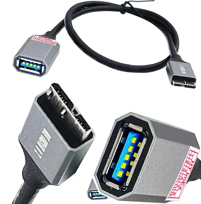 Produktbild von Anschluss Datenkabel Buchse 3.0 Kabel USB A auf Micro-B Stecker Festplatte HDD