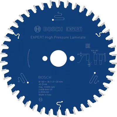 Produktbild von EXPERT High Pressure Laminate Kreissägeblatt, 140x1,8/1,3x20 mm, Z42