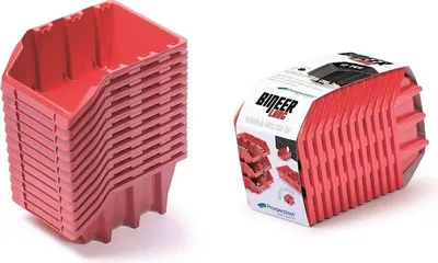 Zdjęcie produktu dla KISTENBERG Pudełko do przechowywania 120x77x60mm, czerwone, zestaw 12 KBILS12-3020