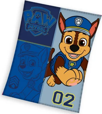 Zdjęcie produktu dla Koc dziecięcy Paw Patrol Policjant Chase 150x200 cm