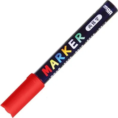 Image de Marqueur acrylique 1-2 mm rouge 4204 A'6