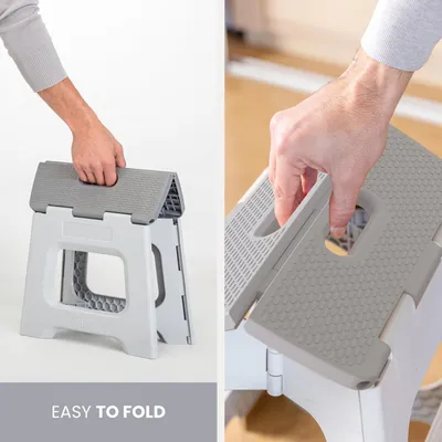 Produktbild von Famanu Klapphocker 23 cm mit Handgriffen - Platzsparend und langlebig