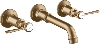 Produktbild von hansgrohe AXOR MONTREUX 3-Loch Waschtischarmatur Unterputz, Wandmontage, Hebelgriffe, 16534140