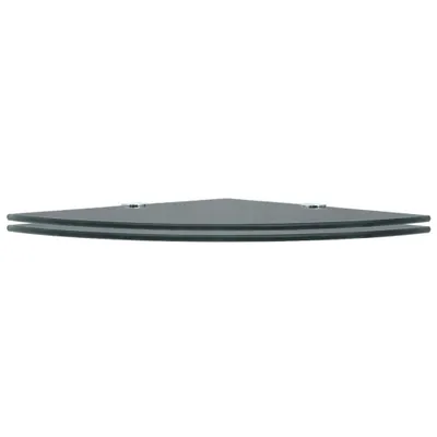 Immagine prodotto di Scaffali Angolari 2 pz Supporti Cromati e Vetro Nero 25x25 cm