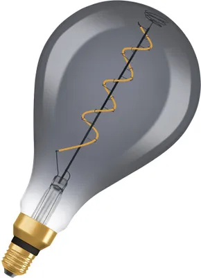 Produktbild von Osram Vintage 1906 LED Spiral Filament Leuchtmittel Birnenform A160 5W = 12W E27 Rauchglas 110lm extra warmweiß 1800K
