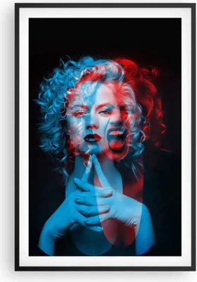 Produktbild von Gerahmtes Poster - Schwarzer Rahmen - Schwarz Frau Emotionen - 61x91,5 cm - Wand Bild - Wanddeko - Wandbilder - Kunstposter - Wandposter - Bilderrahmen - Bilder - Kunstdruck - P2BPA61x91-4472