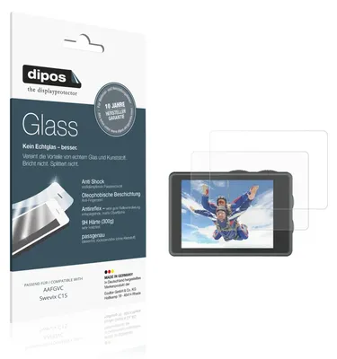 Produktbild von 2x Schutzfolie für AAFGVC Swevix C1S matt - Anti-Shock 9H Folie dipos Glass Kunststoffglas