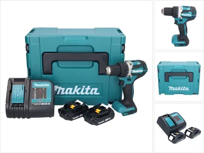 Produktbild von Makita DDF 484 SYJ Akku Bohrschrauber 18 V 54 Nm + 2x Akku 1,5 Ah + Ladegerät + Makpac