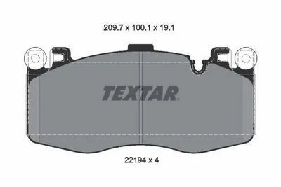 Produktbild von TEXTAR Bremsbeläge Satz Vorne für BMW X5 (F15, F85) 2219401
