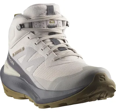 Image de Chaussure de randonnée femme Salomon ELIXIR ACTIV MID GTX, couleur beige, taille 38,5 EU
