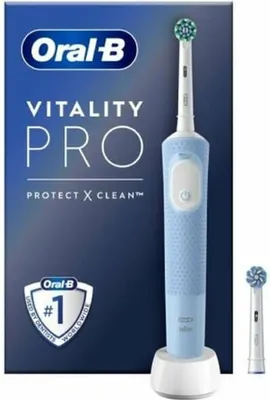 Produktbild von Oral-B Vitality Pro, Erwachsener, Rotierende-vibrierende Zahnbürste, Tägliche Pflege, Sensibel, Super sensitive, Blau, 2 min, Akku
