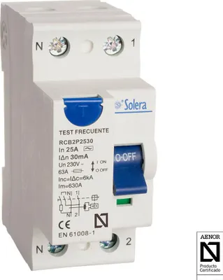 Image de Différentiel Solera 2p 25a Protection Différentielle 30ma Fiable - Solera