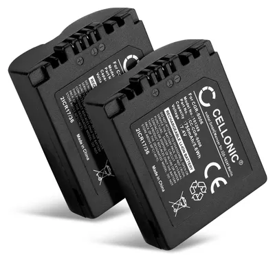 Image de CELLONIC 2x Batterie pour Appareil photo Compatible avec Panasonic Lumix DMC-FZ18, Lumix DMC-FZ28, Lumix DMC-FZ50, CGA-S006 - (750mAh, 7.4V)
