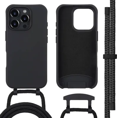 Immagine prodotto di imoshion Cover posteriore colorata con catena rimovibile per cellulare e MagSafe iPhone 16 Pro - Nero