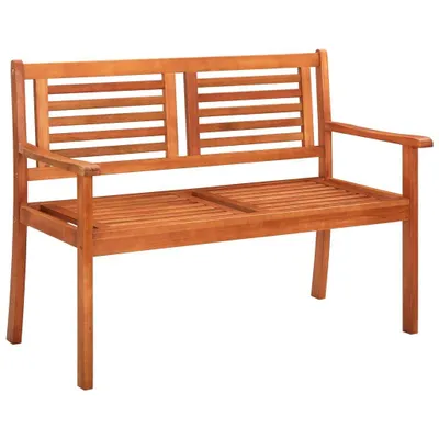 Immagine prodotto di vidaXL Panca da giardino a 2 posti con cuscino 120 cm in legno massiccio di eucalipto