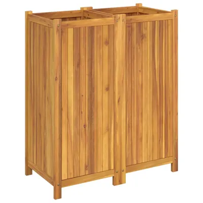 Immagine prodotto di vidaXL Fioriera con inserto 84x42x100 cm in legno massiccio di acacia