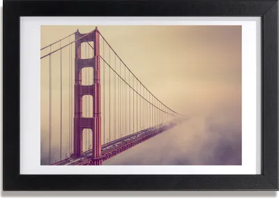 Produktbild von Bild 30x20 MDF-Rahmen, Wandkunst Brücke in San Francisco