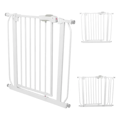 Produktbild von Kikkaboo Treppenschutzgitter All Safe, Türschutzgitter, ausziehbar, erweiterbar weiß