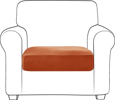 Obrázek produktu pro Topchances Velvet Sofa Seat Cushion Cover, Elastický kryt polštáře na gauč 1 kus Sofa Cushion Slipcover Sofa Seat Cover Sofa Cover (Orange, 1 seater)