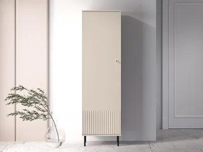 Produktbild von Kleiderschrank Sophie 55x190x34 cm schmal geriffelt Schlafzimmer Kaschmir