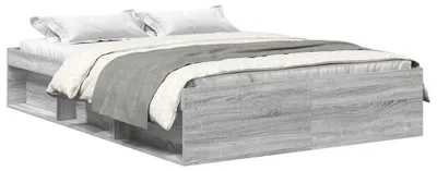 Produktbild von vidaXL Bettgestell Grau Sonoma 160x200 cm