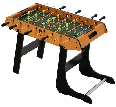 Produktbild von Klappbarer Tischkicker, Ma?e 98 x 42 x 62 cm (L x B x H), 2 B?lle inklusive, MDF in Holzoptik und schwarz
