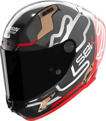 Produktbild von Nolan X-804 RS Ultra Carbon SBK Helm, grau/rot, M (58)
