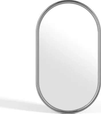 Produktbild von Wandspiegel oval – Aluminium – L. 40 x H. 70 cm – Chrom – REFLEYA