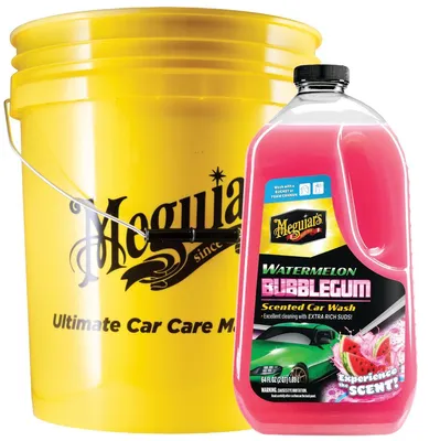 Produktbild von Meguiar's Wascheimer 18,9 L + Watermelon Bubblegum Wash Autoshampoo Set