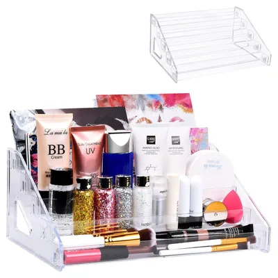 Image de Solidchoice - Organisateur de cosmétiques en acrylique, grande capacité, avec 5 niveaux