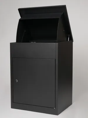 Produktbild von Comwerso Paketbriefkasten Husum mit Namensschild in Schwarz