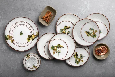 Obrázok produktu pre Hermia Concept, 58KKT000129, Raňajková súprava (25 kusov), Viacfarebná, 100 % PORCELÁN, 19 x 19 cm