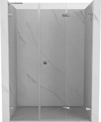 Image de Mexen Lunar-F L Porte de douche pliante droite 145 cm, transparent, chrome - 836SL-145-050-01-00-P