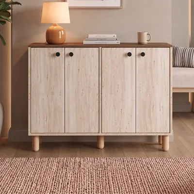 Obrázok produktu pre Skye Decor, Kvalitná konzolová stolík (3 časti) – travertín a orech Venezia, 150 cm